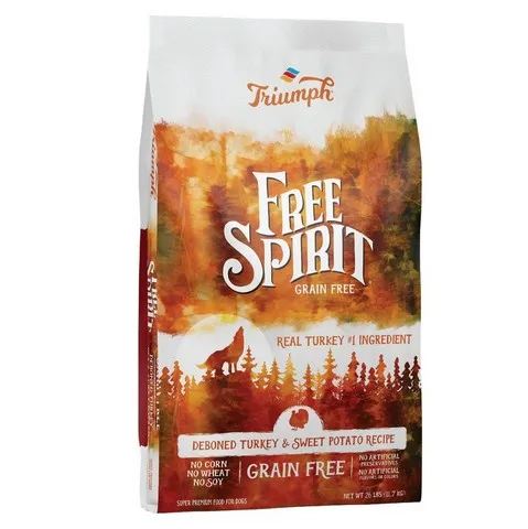 14 Lb Triumph Free Spirit Turkey, Pea & Sweet Potato - Dog/Cat Supplements